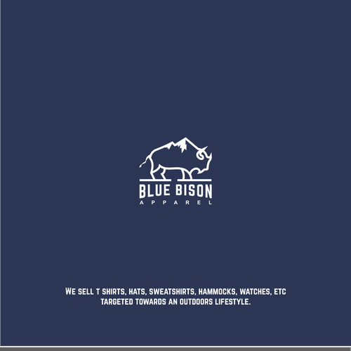 Blue Bison Logo - Create an outdoor adventure logo for Blue Bison Apparel!. Logo