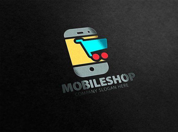 Turquoise Phone Logo - Mobile Shop Logo Logo Templates Creative Market