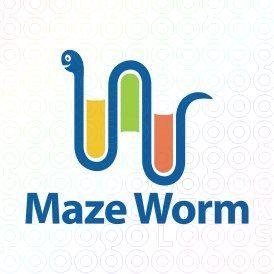 Green Worm Logo - Maze+Worm+logo | Logo designing | Logos, Logo design, Worms