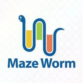 Worm Logo - Maze+Worm+logo | Logo designing | Logos, Logo design, Worms