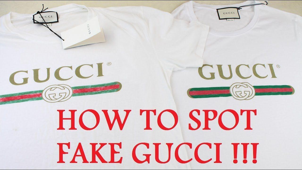Fake Gucci Logo - HOW TO SPOT A FAKE GUCCI T SHIRT | Authentic vs Replica Gucci Guide ...