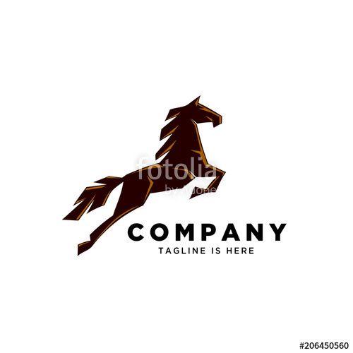 Horse Jumping Vector Logo - fast Jumping horse logo