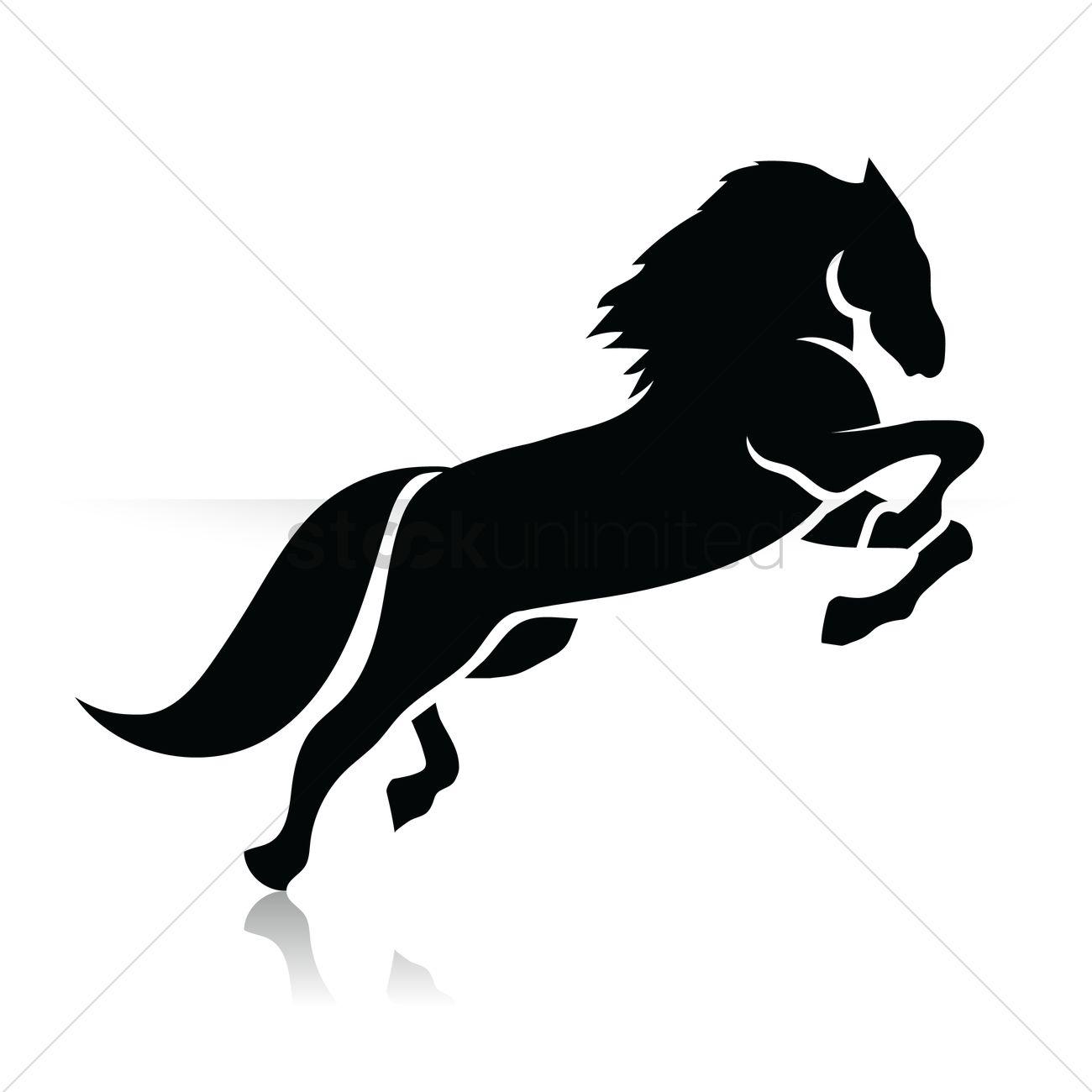 Horse Jumping Vector Logo - Silhouette of horse jumping Vector Image - 1438004 | StockUnlimited