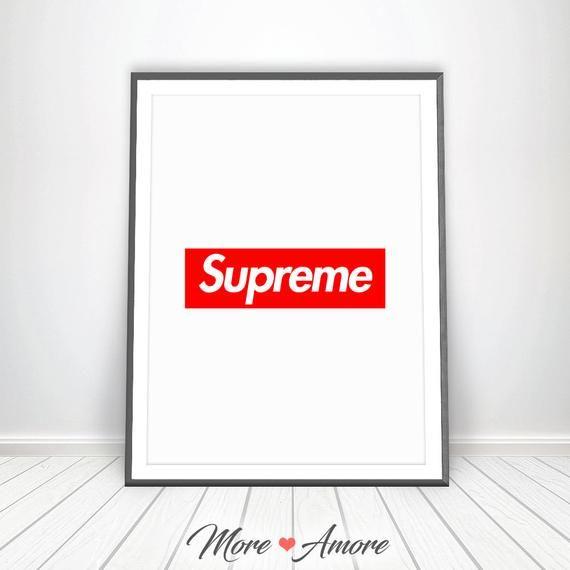 All Supreme Box Logo - Digital Print Supreme Poster Supreme Box Logo Vogue Poster | Etsy