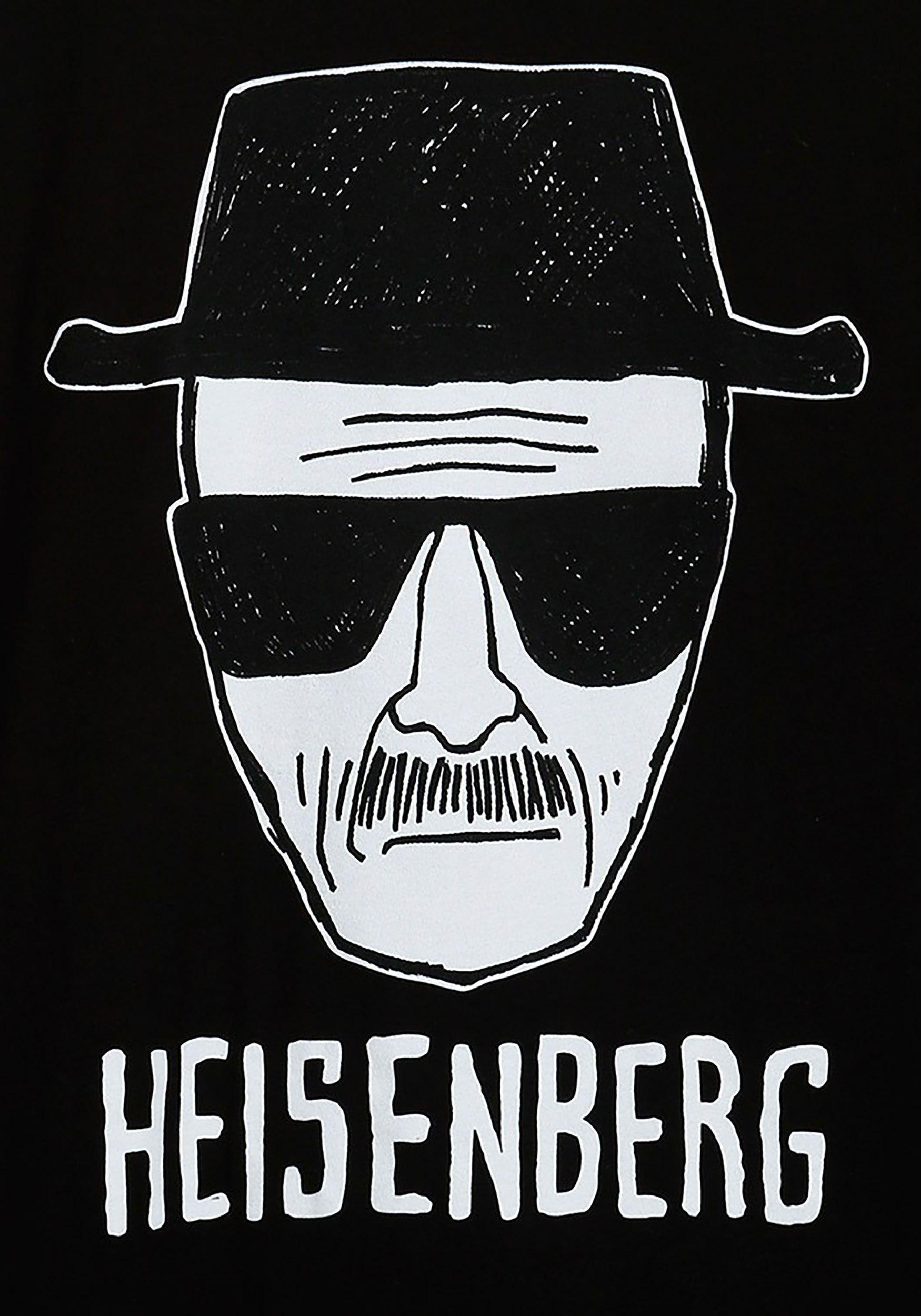 Breaking Bad Black and White Logo - Breaking Bad Black Heisenberg Face T-Shirt