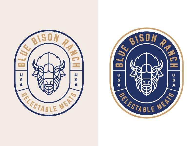 Blue Bison Logo - Blue Bison Ranch by Joshua Fowlke | Dribbble | Dribbble