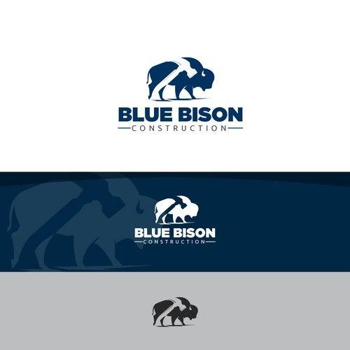 Blue Bison Logo - Create a hidden meaning logo for Blue Bison Construction | Logo ...