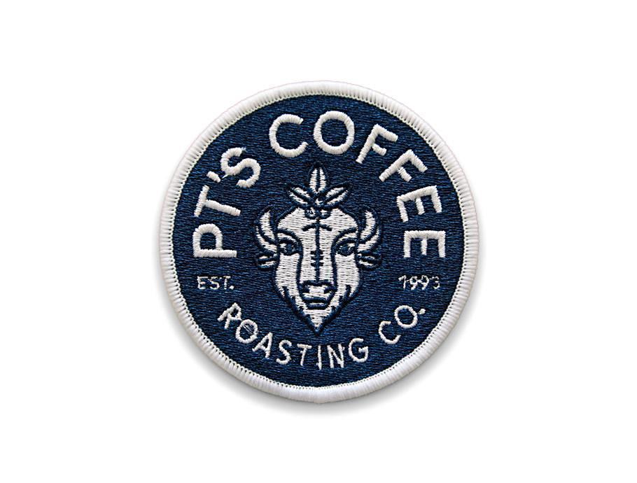 Blue Bison Logo - PT's Bison Logo Embroidered Patch – PT's Coffee