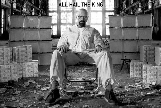 Breaking Bad Black and White Logo - Breaking Bad Hail the King White Bryan Cranston TV