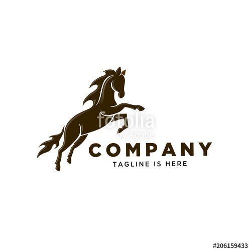 Horse Jumping Vector Logo - Jump Horse Rampage Logo Stock Image And Royalty Free Vector Files