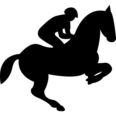 Horse Jumping Vector Logo - Jumping horse with jockey silhouette ⋆ Free Vectors, Logos, Icon