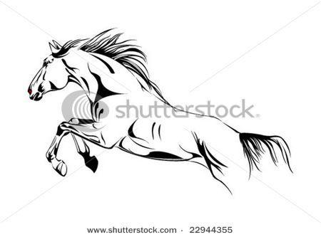 Horse Jumping Vector Logo - Horse Jump Vector Sketch - 22944355 : Shutterstock | @ Crafts ~~ for ...