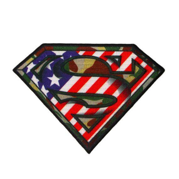Camo Superman Logo - Camo Superman Logo Patch American Superhero Costume Symbol