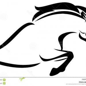 Horse Jumping Vector Logo - Horse Jumping Vector Silhouette Isolated On