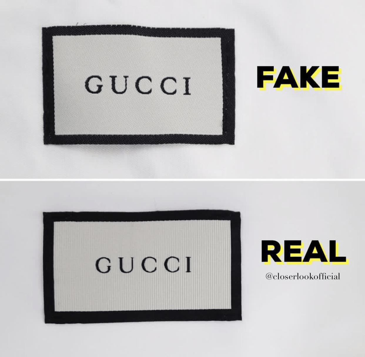 Real Gucci Logo - How To Spot Fake Ace sneaker with Gucci Stripe Black