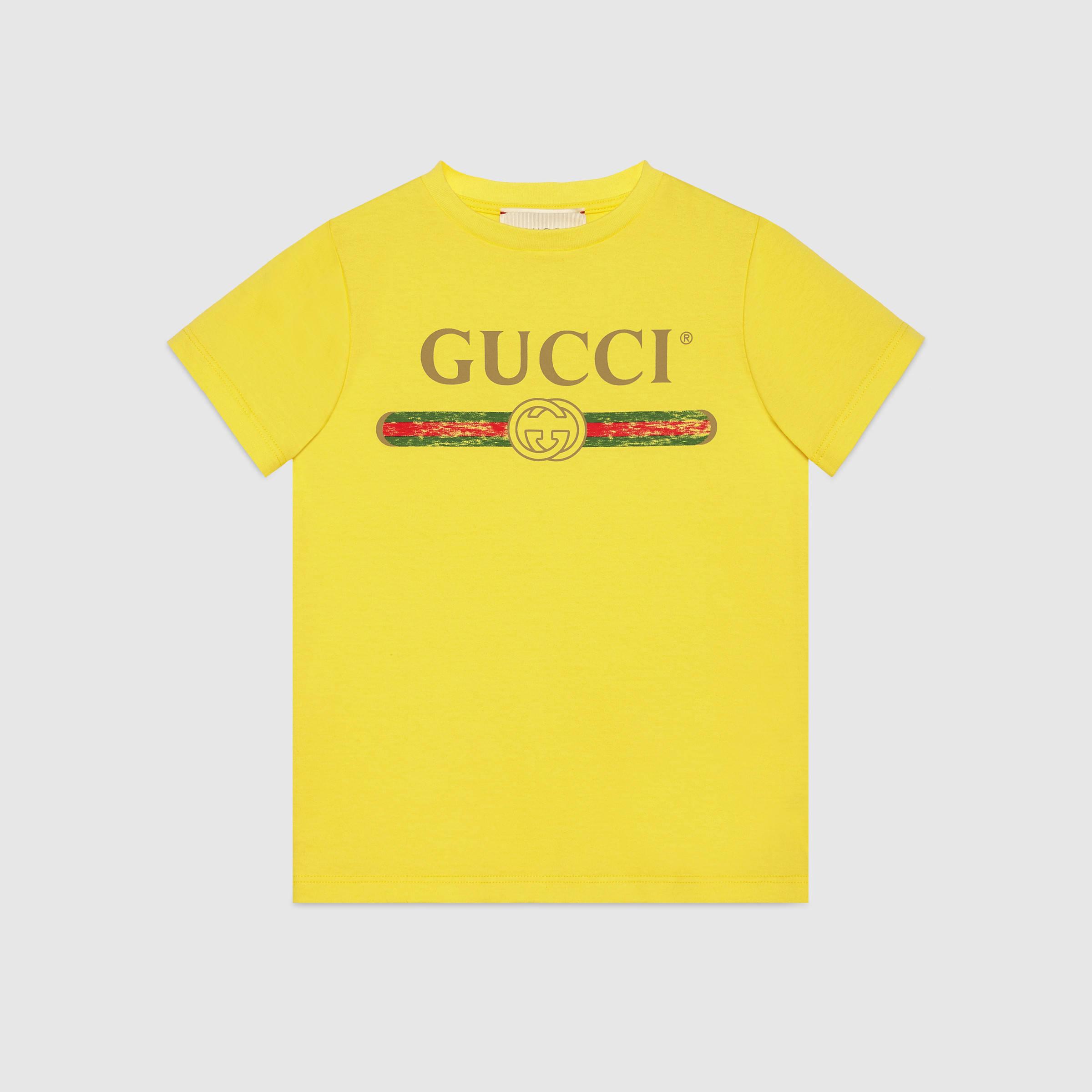 Real Gucci Logo - Discount Real Gucci Childrens Cotton T Shirt With Gucci Logo