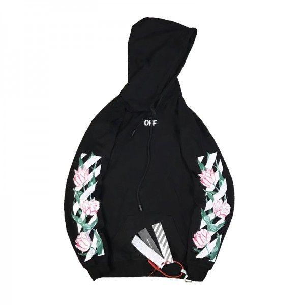Off White Arrow Brand Logo - NEW! Off White Floral Arrows Tulips Hoodie| Buy Off White Online