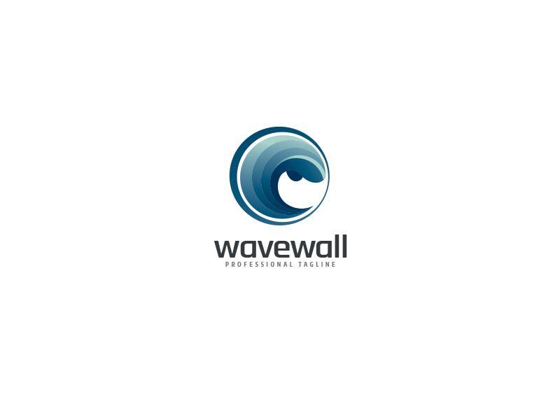 Beach Wall Logo - Wave Wall Logo by Opaq Media Design