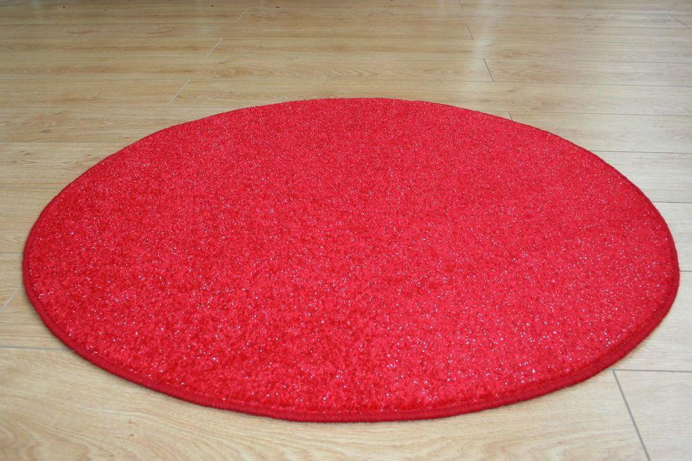 Red Oval Circle Logo - Red Glitter 3ft Circle Rug Oval Sparkle Rug Modern Speckled Glitter ...