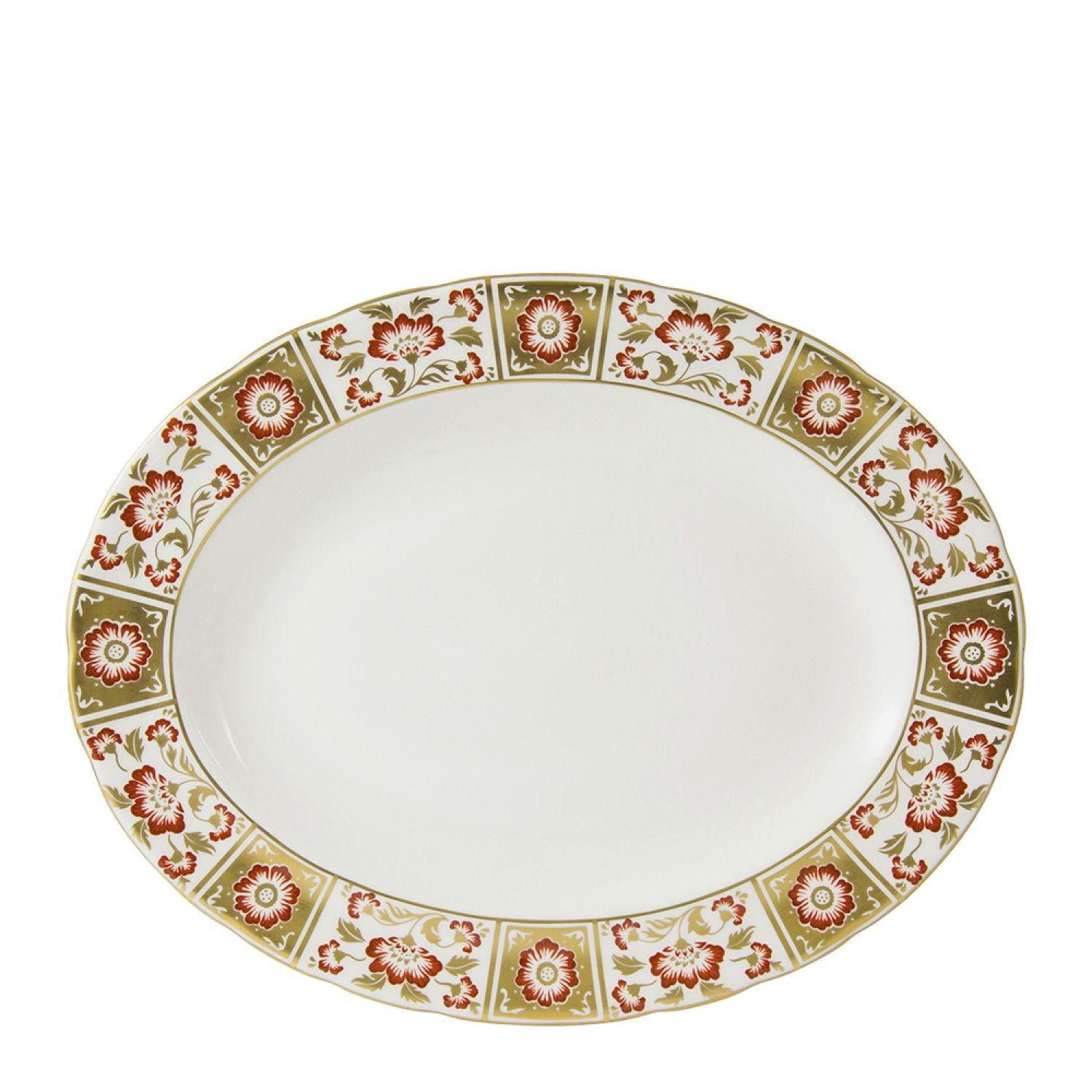 Red Oval Circle Logo - DERBY PANEL RED - OVAL DISH (34.5cm )