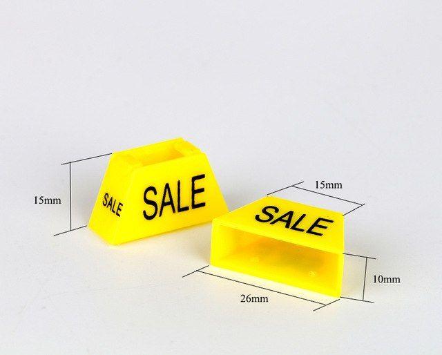 Yellow Trapezoid Logo - Plastic Sale Hanger Marker, 3d Trapezoid Cubes Clip Sale Printed ...