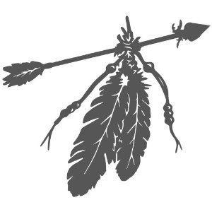 Native American Feather Logo - Native American Indian Feathers Decal Sticker charcoal