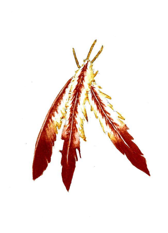 Native American Feather Logo - Native American Feathers Painting by Michael Vigliotti