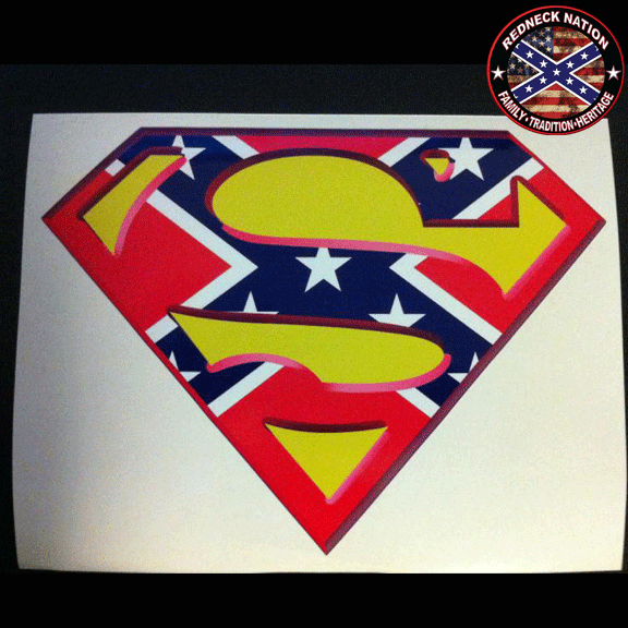 Rebel Flag Superman Logo - Super Cracker Superman BS-2