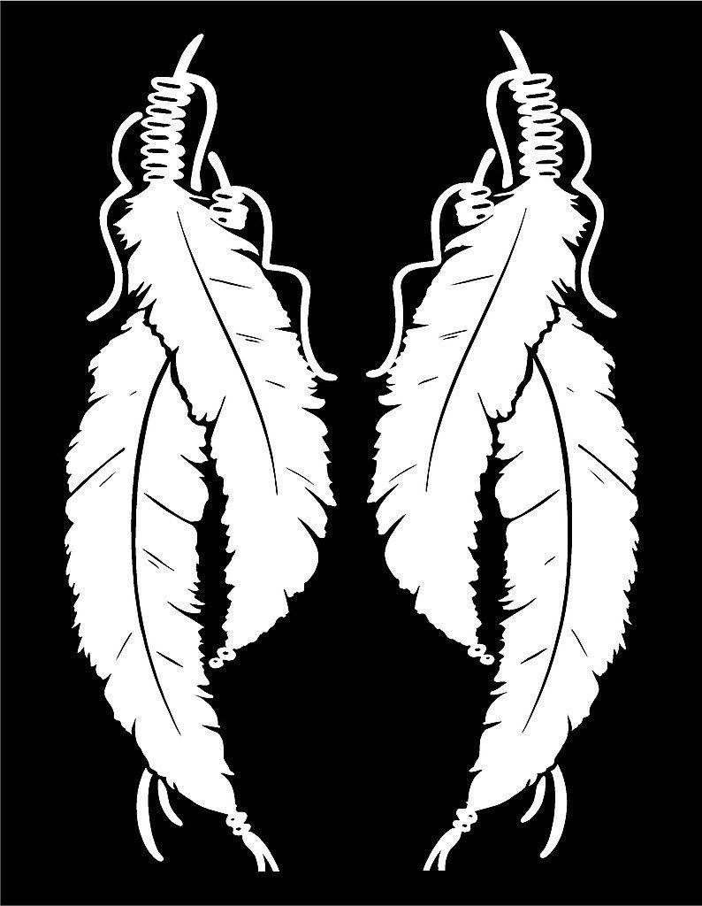 Native American Feather Logo - Native American Feathers Decal Headdress Logo Decals, Stickers, Car ...