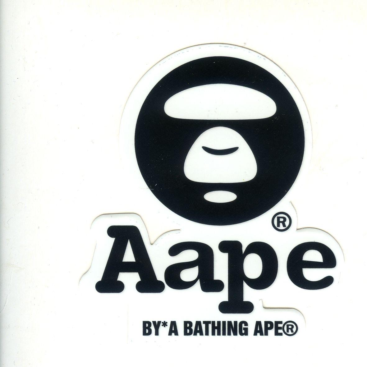 White Bathing Ape Logo - 1700 AAPE By Bathing Ape Badge Logo , Height 8 cm decal sticker ...