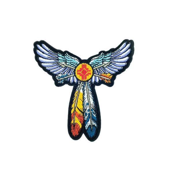 Native American Feather Logo - PC2618 - Native American Feather Totem (Iron On) Embroidery Applique ...