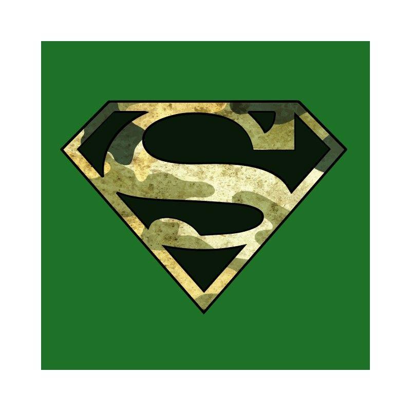 Camo Superman Logo - Superman T Shirt Military Green Camo