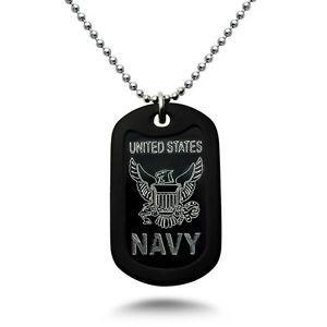 Military Navy Logo - U.S.Navy Logo + Psalm 23:4 Verse Military Style Aluminum Dog Tag ...