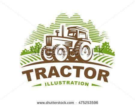 Farm Tractor Logo - Tractor logo illustration, emblem design. 包装