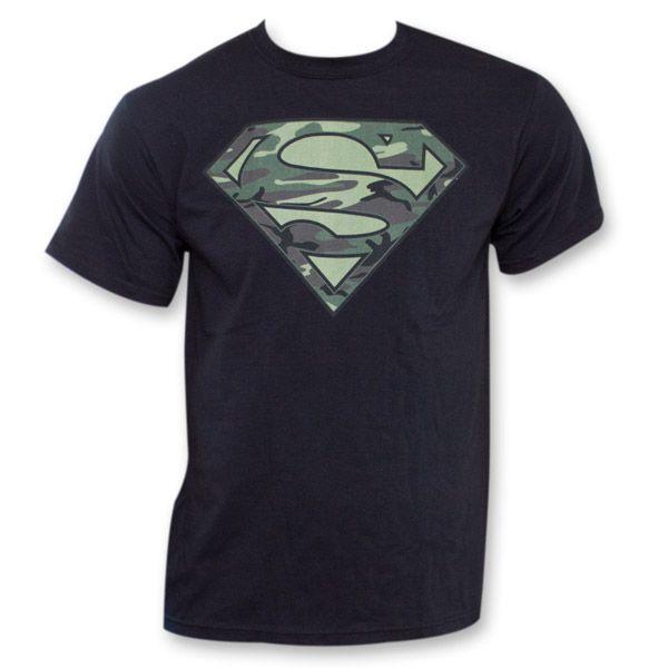 Camo Superman Logo - Superman Camo Logo T-Shirt | DC Comics T-Shirts | Superman, Dc ...