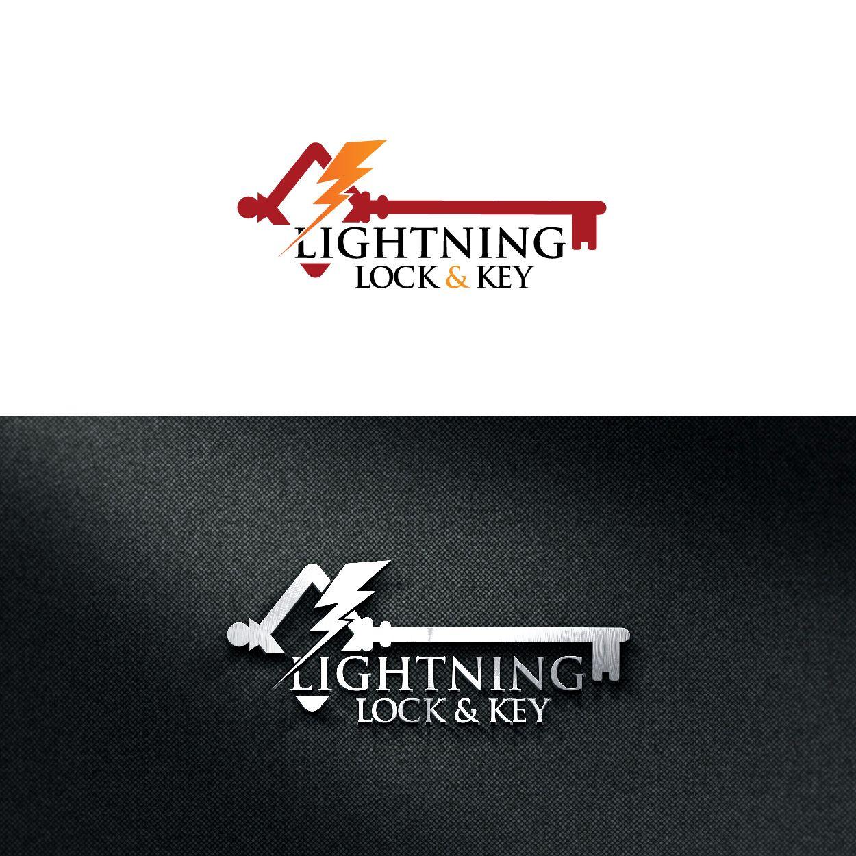 Orange Key Logo - Serious, Professional, Locksmith Logo Design for Lightning Lock ...