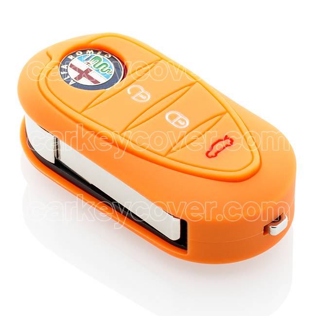 Orange Key Logo - Car key Cover - Pink Alfa Romeo Key Covers - CarkeyCover.com