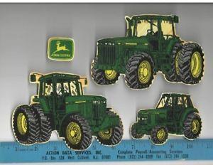 Farm Tractor Logo - JOHN DEERE FABRIC iron on appliques 4 pcs farm tractors logo ...