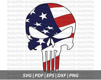 Red White Blue Punisher Logo - Punisher svg | Etsy