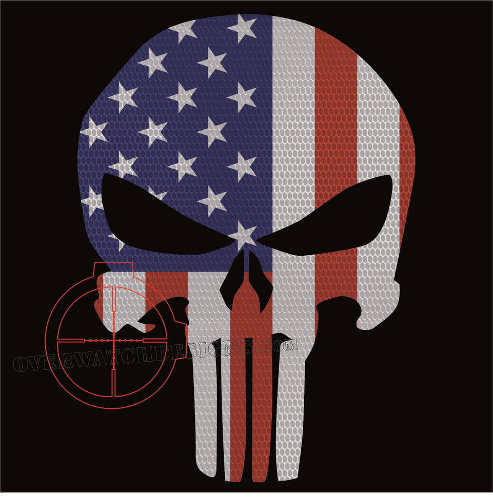 Red White Blue Punisher Logo - Best Free American Flag Punisher Wallpaper