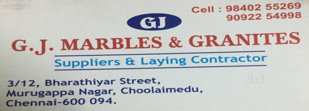 Using Marbles Starting with G Logo - GJ Marbles & Granites, Choolaimedu Laying Job Works