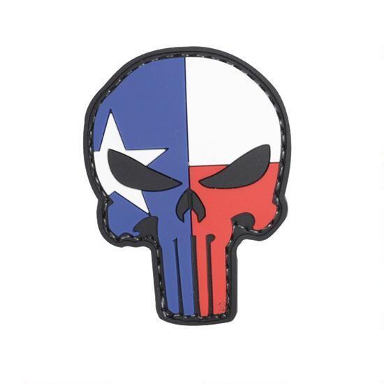 Red White Blue Punisher Logo - 5ive Star Gear Lone Star Punisher Texas Flag PVC Red White Blue and ...