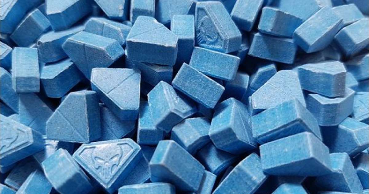 Red White Blue Punisher Logo - Warnings have been made about blue 'Punisher' ecstasy pills - News ...