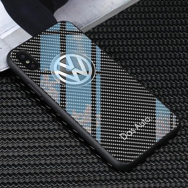 AMG Carbon Logo - Glossy Carbon fiber iphone Case with Car logos - Pejishop