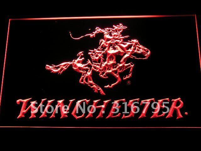 Winchester Firearms Logo - d243 Winchester Firearms Gun Logo LED Neon Sign with On/Off Switch ...