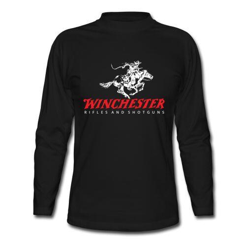 Winchester Firearms Logo - Winchester Rifle And Shotguns Firearm Logo Black Long Sleeve T Shirt