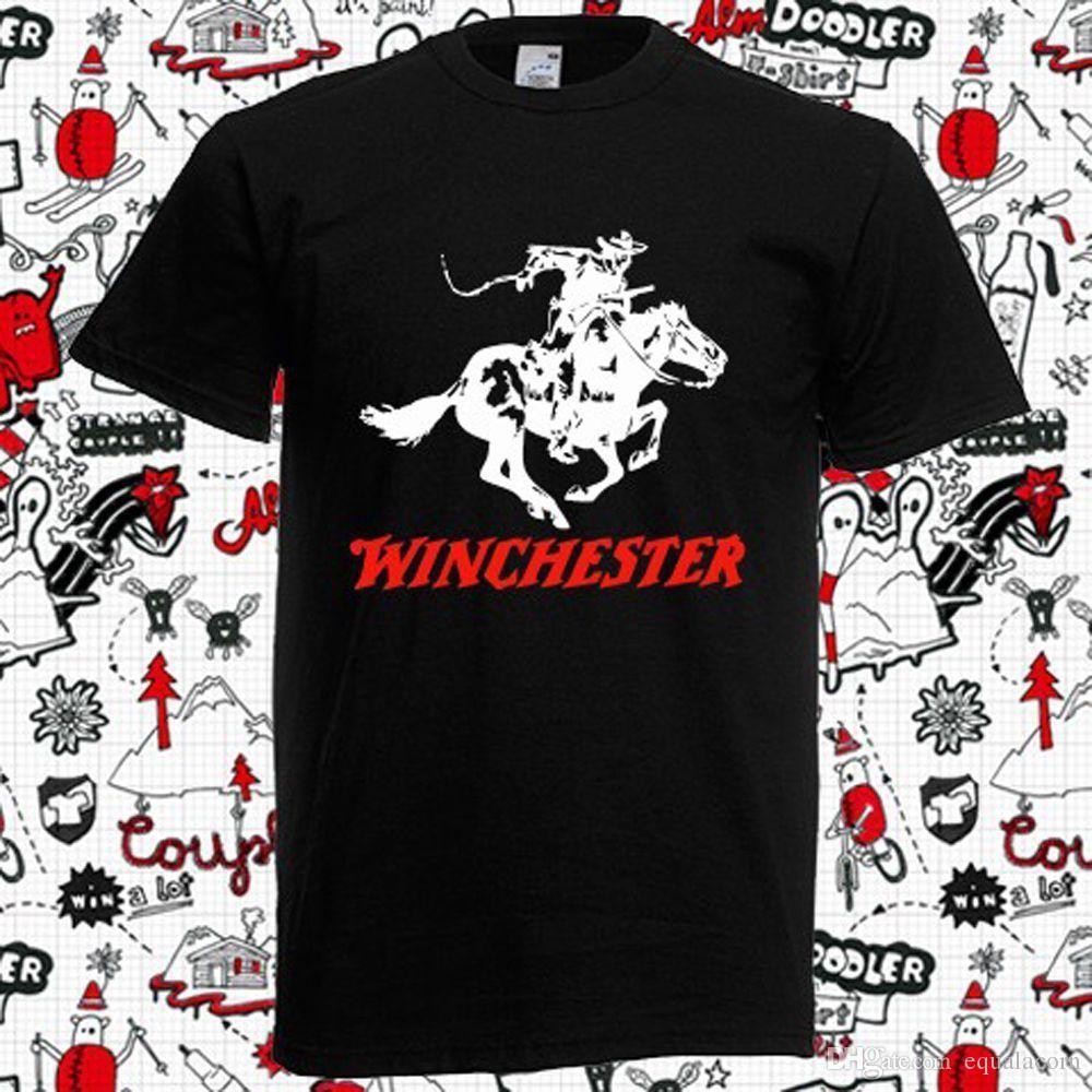 Winchester Firearms Logo - Winchester Gun Pistols Riffle Firearms Logo T Shirt Print Shirt Long ...