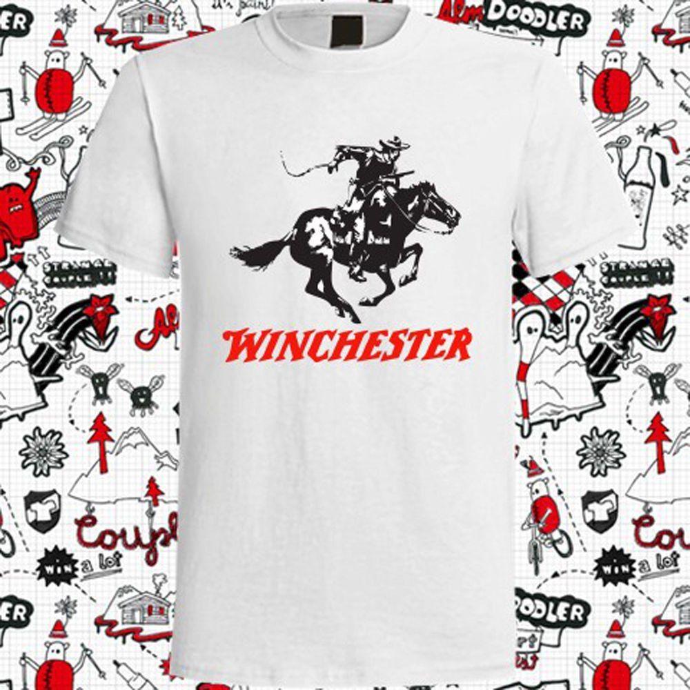 Winchester Firearms Logo - New Winchester Gun Pistols Riffle Firearms Logo Men's Black T Shirt ...