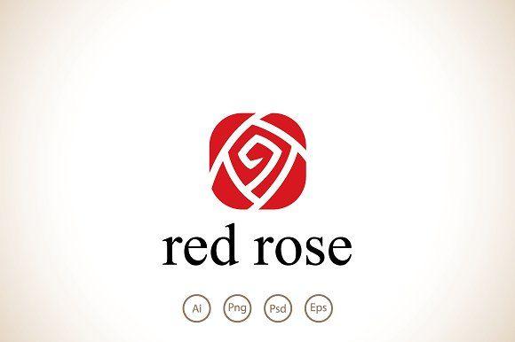 Red Flower Logo - Red Rose Logo Template ~ Logo Templates ~ Creative Market