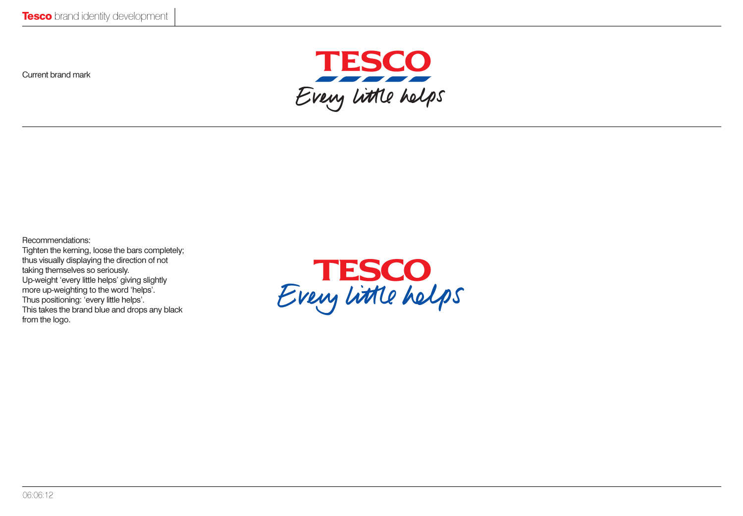Every Little Helps Logo - Ben Topliss: Design & Art Direction › Re-branding Tesco